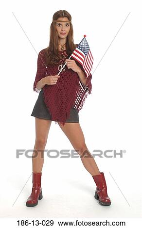 Stock Photo - Full, July, American, Caucasian, Looking, Woman. Fotosearch