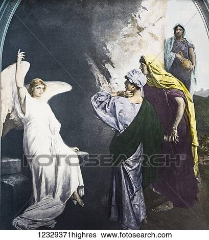 A hand coloured magic lantern slide circa 1900. He is not here, he has risen. Matthew 28: 5-8 But the angel answered and said to the women, Do not be afraid for I know you seek Jesus who was crucified. He is not here, for He risen,... View Large Photo Image Stock Photograph - A hand coloured magic lantern slide circa 1900. He is not here, he has risen. Matthew 28: 5-8 But the angel answered and said to the women, Do not be afraid for I know you seek Jesus who was crucified. He is not here, for He risen,.... Fotosearch