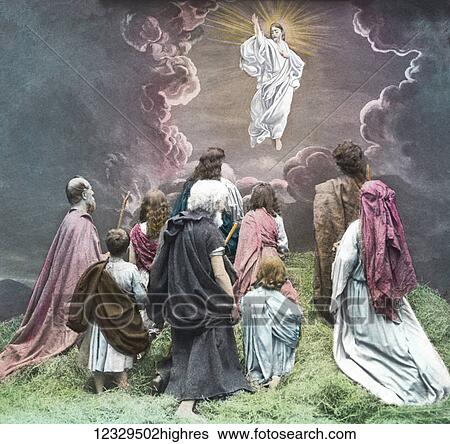 A hand coloured Magic lantern slide circa 1900. Calvary, according to the Gospels, a site immediately outside Jerusalem's walls where Jesus was said to have been crucified. People gathered on the mount looking at Jesus Christ. The clouds parted to... View Large Photo Image Stock Photograph - A hand coloured Magic lantern slide circa 1900. Calvary, according to the Gospels, a site immediately outside Jerusalem's walls where Jesus was said to have been crucified. People gathered on the mount looking at Jesus Christ. The clouds parted to.... Fotosearch