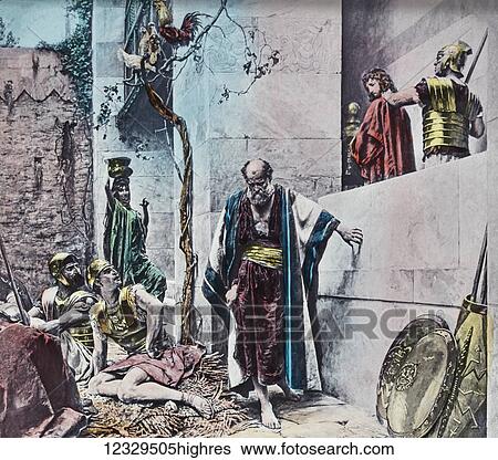 A hand coloured magic lantern slide circa 1900. Peters denial View Large Photo Image Stock Photograph - A hand coloured magic lantern slide circa 1900. Peters denial. Fotosearch
