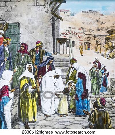 A hand coloured magic lantern slide circa 1900. Series The life of jesus of Nazareth. JESUS BLESSES THE LITTLE CHILDREN Let the little children come to me, and do not hinder them, for of such is the kingdom of God. Amen I say to you, if anyone does... View Large Photo Image Stock Photograph - A hand coloured magic lantern slide circa 1900. Series The life of jesus of Nazareth. JESUS BLESSES THE LITTLE CHILDREN Let the little children come to me, and do not hinder them, for of such is the kingdom of God. Amen I say to you, if anyone does.... Fotosearch