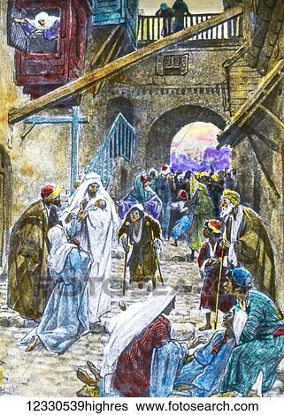 A hand coloured magic lantern slide circa 1900. Series The life of jesus of Nazareth. The sick are healed. Numerous citations: typicalNow when the sun was setting, all who had persons sick with various diseases brought them to him. And he laid his... View Large Photo Image Stock Photograph - A hand coloured magic lantern slide circa 1900. Series The life of jesus of Nazareth. The sick are healed. Numerous citations: typicalNow when the sun was setting, all who had persons sick with various diseases brought them to him. And he laid his.... Fotosearch