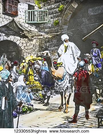 A hand coloured magic lantern slide circa 1900. Series The life of jesus of Nazareth. The arrival of the Magi in Jerusalem ( three Kings ). Now when Jesus was born in Bethlehem of Judea in the days of King Herod, behold Magi came from the East to... View Large Photo Image Stock Photograph - A hand coloured magic lantern slide circa 1900. Series The life of jesus of Nazareth. The arrival of the Magi in Jerusalem ( three Kings ). Now when Jesus was born in Bethlehem of Judea in the days of King Herod, behold Magi came from the East to.... Fotosearch
