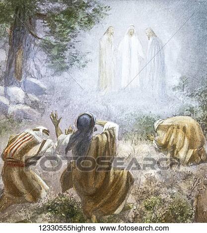 A hand coloured magic lantern slide circa 1900. Series The life of jesus of Nazareth. THE TRANSFIGURATION Now after six days, Jesus took Peter, James, and his brother John, and led them up a high mountain by themselves, and was transfigured before them. View Large Photo Image Stock Photograph - A hand coloured magic lantern slide circa 1900. Series The life of jesus of Nazareth. THE TRANSFIGURATION Now after six days, Jesus took Peter, James, and his brother John, and led them up a high mountain by themselves, and was transfigured before them.. Fotosearch