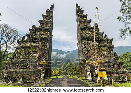 Stock Photograph - A typical Balinese gate; Bali Island, Indonesia.. Fotosearch