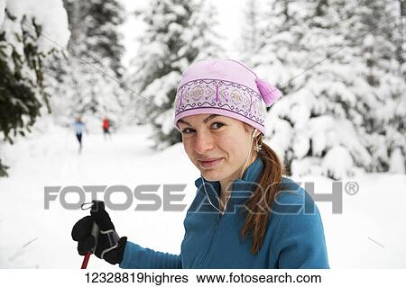 A young woman cross country skiing, Ohlson Mountain; Alaska, United States of AmericaNone View Large Photo Image Stock Photograph - A young woman cross country skiing, Ohlson Mountain; Alaska, United States of AmericaNone. Fotosearch
