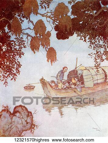 Among these trees lived a nightingale, which sang so deliciously that even the poor fisherman, who had planty of other things to do, lay still to listen to it, when he was out at night drawing in his nets. Illustration by Edmund Dulac for The... View Large Photo Image Stock Photograph - Among these trees lived a nightingale, which sang so deliciously that even the poor fisherman, who had planty of other things to do, lay still to listen to it, when he was out at night drawing in his nets. Illustration by Edmund Dulac for The.... Fotosearch