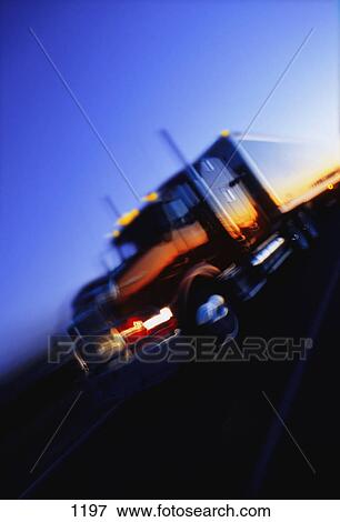 Stock Photo - Angled view of semi truck. Fotosearch