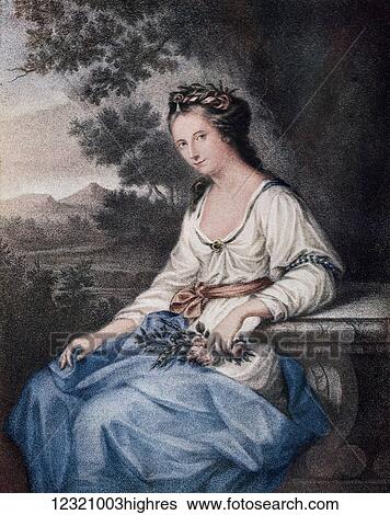 Stock Photograph - Anne Seymour Damer, ne Conway, 1748 to 1828, London. English sculptor. Illustration from the book The Connoisseur Illustrated published 1904.. Fotosearch