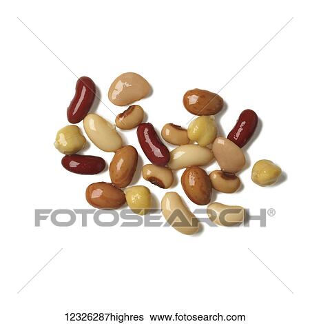 Assorted beans on a white background View Large Photo Image Stock Photograph - Assorted beans on a white background. Fotosearch
