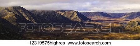 Stock Photograph - Autumn colours along the Dempster Highway; Yukon, Canada. Fotosearch