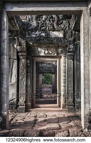 Stock Photograph - Banteay Samre Temple, a Hindu temple in the Angkor Wat style; Siem Reap, Cambodia. Fotosearch