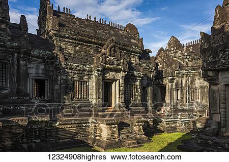 Stock Photograph - Banteay Samre Temple, a Hindu temple in the Angkor Wat style; Siem Reap Province, Cambodia. Fotosearch