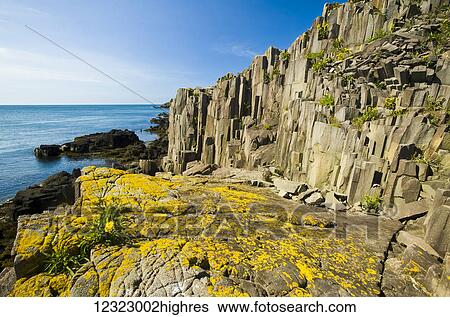 Basalt rock cliffs, Bay of Fundy; Brier Island, Nova Scotia, Canada View Large Photo Image Stock Photograph - Basalt rock cliffs, Bay of Fundy; Brier Island, Nova Scotia, Canada. Fotosearch