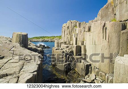 Basalt rock cliffs, Bay of Fundy; Brier Island, Nova Scotia, Canada View Large Photo Image Stock Photograph - Basalt rock cliffs, Bay of Fundy; Brier Island, Nova Scotia, Canada. Fotosearch