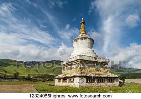Beautiful landscape from Daocheng Surrounders and a Tibetan Stupa, west of Sichuan province; Daocheng, Sichuan, China View Large Photo Image Stock Photograph - Beautiful landscape from Daocheng Surrounders and a Tibetan Stupa, west of Sichuan province; Daocheng, Sichuan, China. Fotosearch