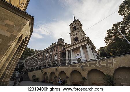 Stock Photograph - Bell tower of Sioni Cathedral of the Dormition; Tbilisi, Georgia. Fotosearch