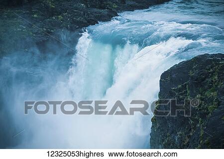 Big Falls (Salto Grande) in Torres del Paine National Park, Chilean Patagonia; Torres del Paine, Magallanes, Chile View Large Photo Image Stock Photograph - Big Falls (Salto Grande) in Torres del Paine National Park, Chilean Patagonia; Torres del Paine, Magallanes, Chile. Fotosearch