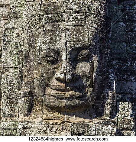 Buddhist statue at Bayon Temple, Angkor Thom, Angkor Archeological Park; Krong Siem Reap, Siem Reap Province, Cambodia View Large Photo Image Stock Photograph - Buddhist statue at Bayon Temple, Angkor Thom, Angkor Archeological Park; Krong Siem Reap, Siem Reap Province, Cambodia. Fotosearch
