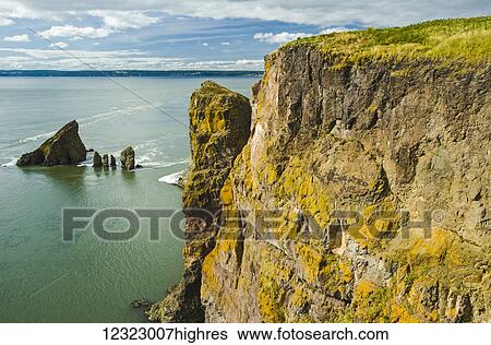 Stock Photograph - Cape Split along the Bay of Fundy; Nova Scotia, Canada. Fotosearch