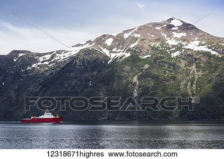 Chilean Navy ship in Tierra del Fuego, Patagonia; Chile View Large Photo Image Stock Photograph - Chilean Navy ship in Tierra del Fuego, Patagonia; Chile. Fotosearch