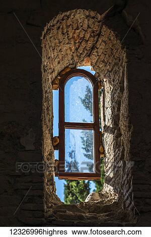 Close view of a glass window in the ancient wall of Ikalto Monastery; Kakheti region, Georgia View Large Photo Image Stock Photograph - Close view of a glass window in the ancient wall of Ikalto Monastery; Kakheti region, Georgia. Fotosearch