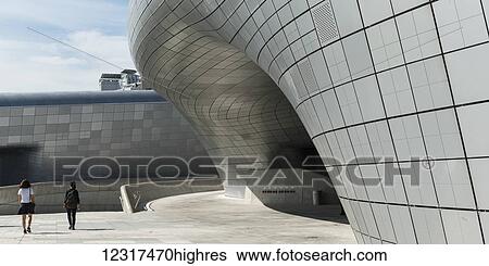 Stock Photograph - Dongdaemun Design Plaza; Seoul, South Korea. Fotosearch