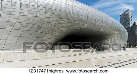 Stock Photograph - Dongdaemun Design Plaza; Seoul, South Korea. Fotosearch