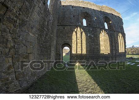 Stock Photograph - Egglestone Abbey; Yorkshire, England. Fotosearch