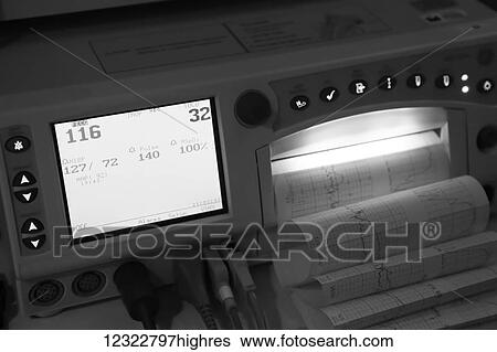 Stock Photograph - Electrocardiograph machine: Oregon, United States of America. Fotosearch