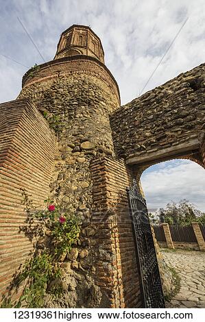 Stock Photograph - Entrance gate to the Church of St. George; Sighnaghi, Kakheti, Georgia. Fotosearch