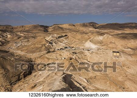 Stock Photograph - Extreme terrain of the Judaean Desert, Dead Sea Region; South District, Israel. Fotosearch