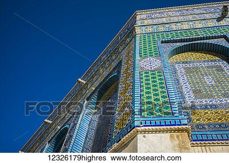 Facade of the Temple Mount and Dome of the Rock, Old City of Jerusalem; Jerusalem, Israel View Large Photo Image Stock Photograph - Facade of the Temple Mount and Dome of the Rock, Old City of Jerusalem; Jerusalem, Israel. Fotosearch