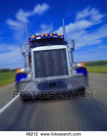 Front view of semi truck View Large Photo Image Stock Image - Front view of semi truck. Fotosearch