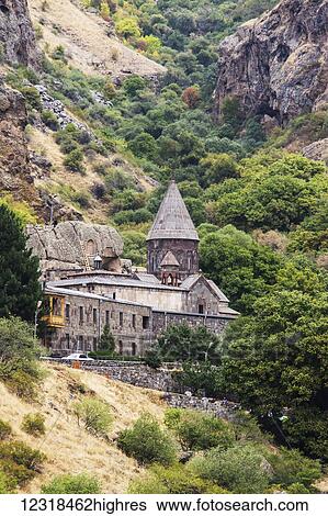 Stock Photograph - Geghard Monastery, Azat Valley; Kotayk, Armenia. Fotosearch