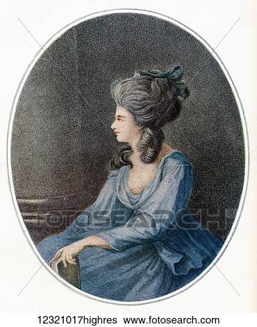 Stock Photograph - Georgiana Cavendish, Duchess of Devonshire, 1757 to 1806. Formerly Lady Georgiana Spencer. English socialite and first wife of the 5th Duke of Devonshire. Illustration from the book The Connoisseur Illustrated published 1904.. Fotosearch