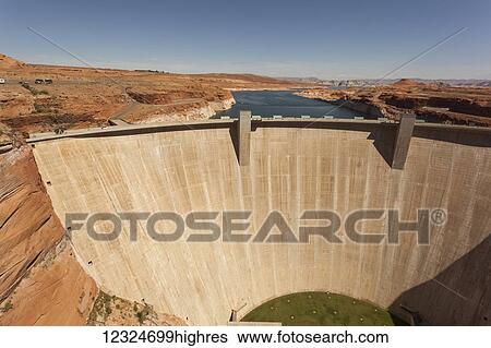 Glen Canyon Dam, Colorado River; Arizona, United States of America View Large Photo Image Stock Photograph - Glen Canyon Dam, Colorado River; Arizona, United States of America. Fotosearch
