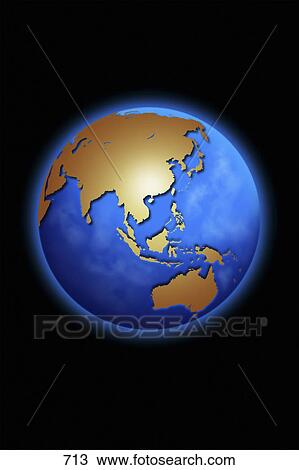 Globe of earth in space centered on southeast Asia View Large Photo Image Stock Image - Globe of earth in space centered on southeast Asia. Fotosearch