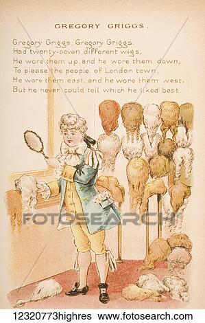 Stock Photograph - Gregory Griggs from Old Mother Goose's Rhymes and Tales. Illustration by Constance Haslewood Published by Frederick Warne & Co London and New York circa 1890s Chromolithography by Emrik & Binger of Holland. Fotosearch