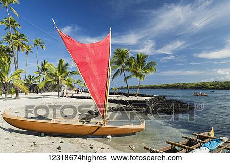 Hawaiian sailing ca0e in Pu'uhonua O Honaunau National Park; Island of Hawaii, Hawaii, United States of America View Large Photo Image Stock Photograph - Hawaiian sailing ca0e in Pu'uhonua O Honaunau National Park; Island of Hawaii, Hawaii, United States of America. Fotosearch