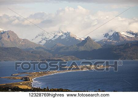 Stock Photograph - Homer Spit, Kenai Peninsula; Homer, Alaska, United States of America. Fotosearch