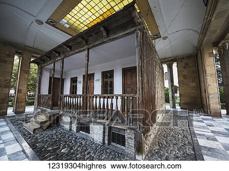 Stock Photograph - House in which Stalin was born in 1878 and spent his first four years, at the Joseph Stalin Museum; Gori, Shida Kartli, Georgia. Fotosearch