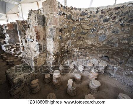 Hypocaust, ancient Roman system of underfloor heating in the Roman Baths; Garni, Azat Valley, Armenia View Large Photo Image Stock Photograph - Hypocaust, ancient Roman system of underfloor heating in the Roman Baths; Garni, Azat Valley, Armenia. Fotosearch