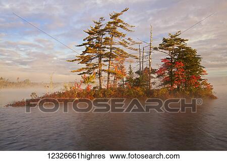 Island and morning mist on Grand Lake, Oakfield Provincial Park; Nova Scotia, Canada View Large Photo Image Stock Photograph - Island and morning mist on Grand Lake, Oakfield Provincial Park; Nova Scotia, Canada. Fotosearch