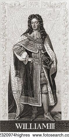 Stock Photograph - King William III of England, Scotland and Ireland 1650 - 1702. Aka William of Orange. From English and Scottish History, published 1882.. Fotosearch
