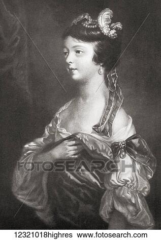 Stock Photograph - Lady Charlotte Fitzwilliam, later known as Lady Dundas, 1746 to 1833. English socialite and wife of Thomas Dundas, 1st Baron Dundas. Illustration from the book The Connoisseur Illustrated published 1904.. Fotosearch