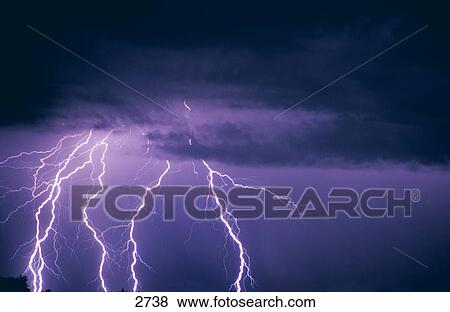 Stock Photo - Lightning and thunderclouds. Fotosearch