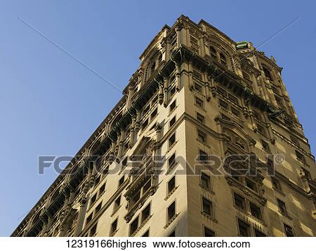 Low angle view of a residential building; New York City, New York, United States of America View Large Photo Image Stock Photograph - Low angle view of a residential building; New York City, New York, United States of America. Fotosearch