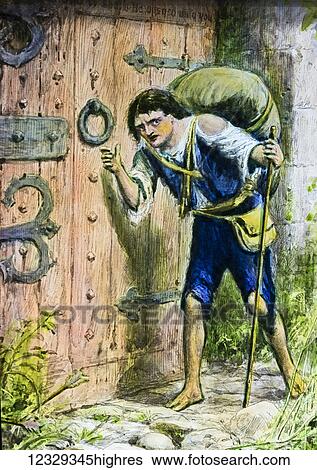 Magic lantern hand coloured slide circa 1900. A Pilgrims Progress by John Bunyan. Christian at the Wicket Gate View Large Photo Image Stock Photograph - Magic lantern hand coloured slide circa 1900. A Pilgrims Progress by John Bunyan. Christian at the Wicket Gate. Fotosearch