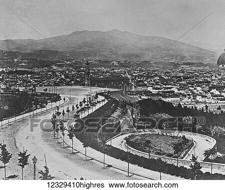 Magic lantern slide circa 1900. Victorian, Obbola Gardens Florence View Large Photo Image Stock Photograph - Magic lantern slide circa 1900. Victorian, Obbola Gardens Florence. Fotosearch